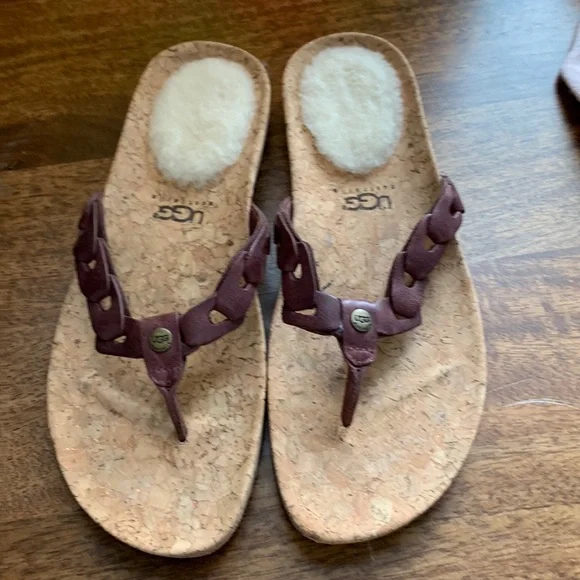 Ugg Boots Ugg Leather Flip Flops UGG Shoes Ugg Australia Brown
